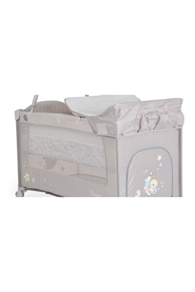 Moni Pătuț pliabil cu două niveluri Monu Sleepy Gray