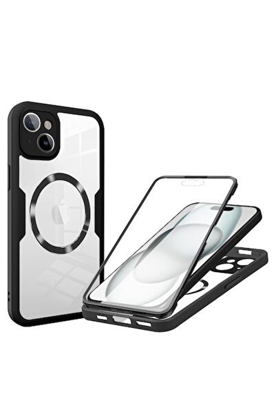 Techsuit Carcasă compatibilă cu iPhone 15 + protecție ecran, Precision Shell ...