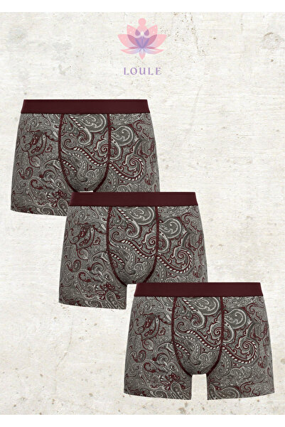 Loule Men's Clothing 3 Pieces Cotton & Modal Shawl Pattern Boxer Ll.Il.1604.003