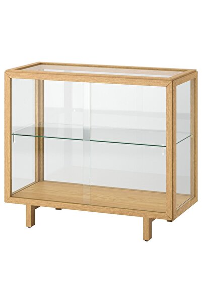 hobiurun Vitrin, meşe kaplama, 100x40x86 cm