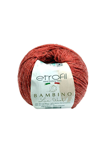 Etrofil بامبينو – 60% صوف ميرينو 40% أكريليك، 50 جم / 160 م خيط حياكة ناعم 70313