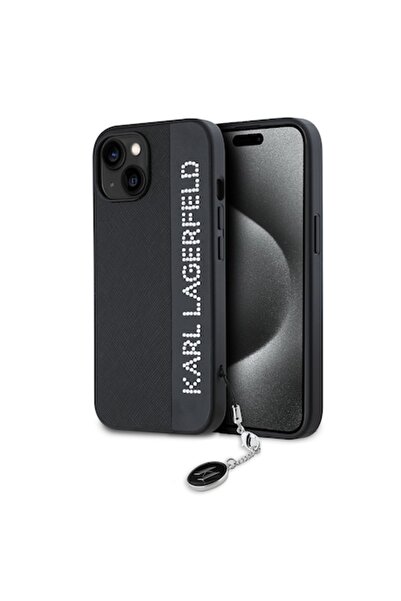Karl Lagerfeld Carcasă pentru iPhone 15, stil avansat P2373, plastic, negru i...