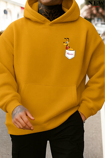 New Shine سترة رياضية مطبوعة عليها كلب في الجيب