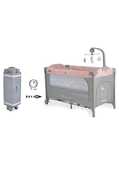 Cangaroo Foldable crib with two levels Once upon a time 2 Pink