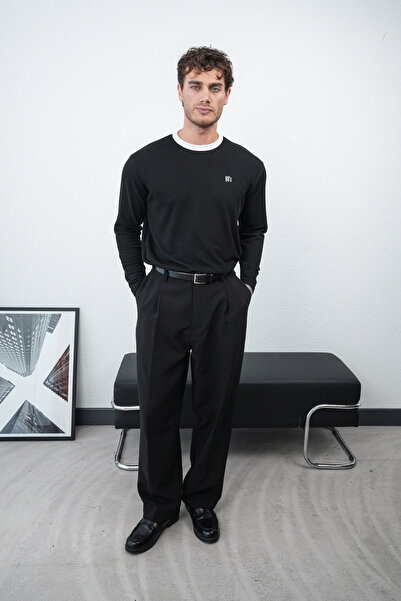 İLKCET MODA Crew Neck 90 Embroidered Oversize Sweatshirt