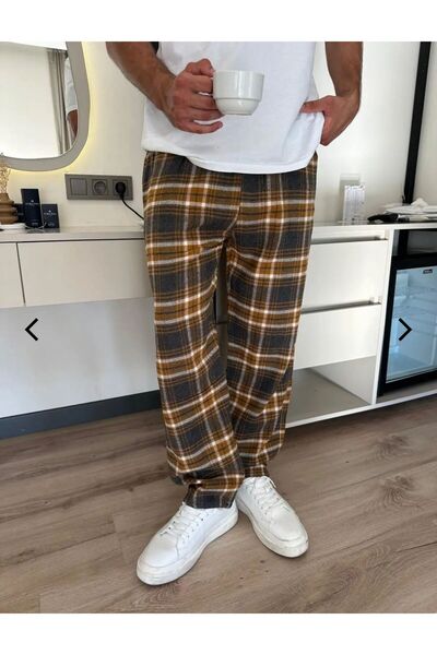 RE7EDİ Γκρι κίτρινο Harajuku Πιτζάμες Unisex με τετράγωνο σχέδιο Φούτερ