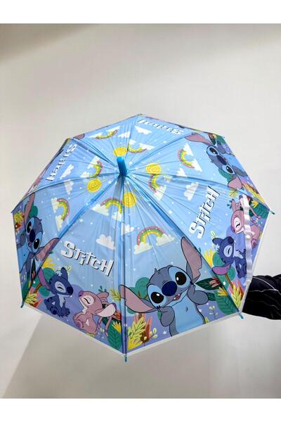 KUMSALTRADE Çocuk renkli şemsiye stitch labubu spyderman ve dhası unisex seçe...