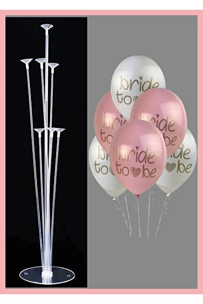 Doğumgünü Marketim 7'li Balon Standı ve 10 Adet Bekarlığa Veda Bride Baskılı ...