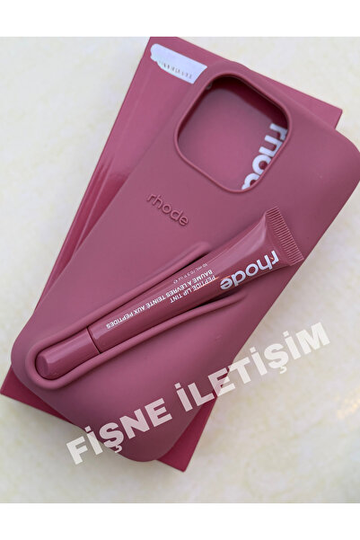 FİŞNEİLETİŞİM حافظة متوافقة مع آيفون 16 برو ماكس مع أحمر شفاه (لون بني مالح)