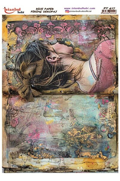 İstanbul Hobi ورق ديكور نحاسي 30×42 سم PT-417 للنساء