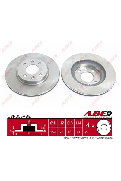 Abe Brake Disc, front left/right, Dacia MCV KS,
