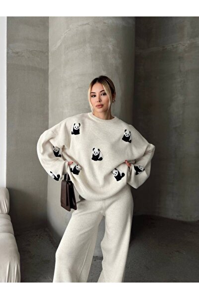 GİYSİ DÜNYASI 57 Knitwear Fabric Sweater Pants 2-Piece Set