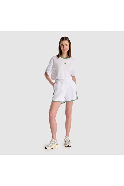 New Balance Nb Lifestyle Women's White T-Shirt - Wnt1515-Wt