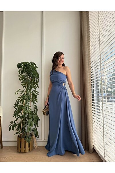 Müge Butik Machenk tek omuz elbise