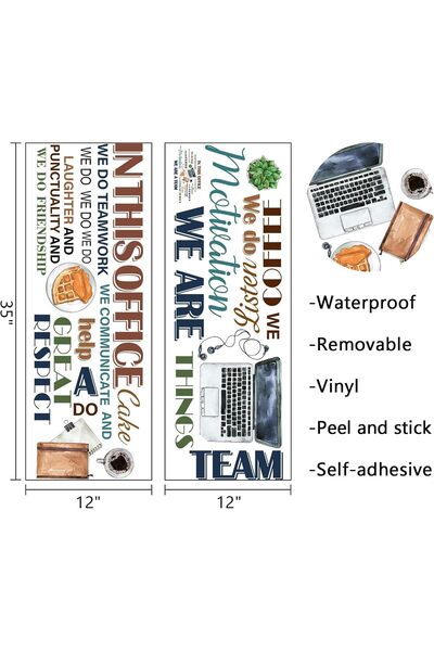 Al Raied ملصقات جدارية لاصقة من ARS®، اقتباسات ملهمة، أقوال إيجابية، تحفيزية ...