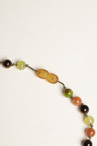 Boas Sertifikalı Bebek Kehribar Kolyesi – Kehribar, Akik, Yeşim ve Kaplan Gözü Taşı Kombinasyonu