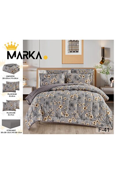 REDROSE COLOR Summer woodland double quilt, 6 pieces