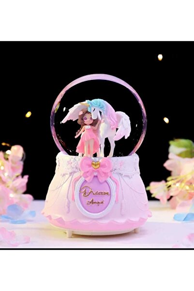 mr shopping MR Unicorn ve prenses Işıklı Müzikli Püskürtmeli Büyük Boy Kar Kü...