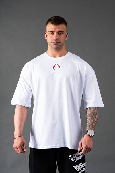 LEGACY'S ROAD Tricou oversize cu craniu și roșu