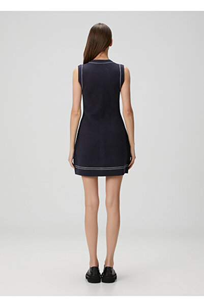 Maje Lacivert Mini Elbise