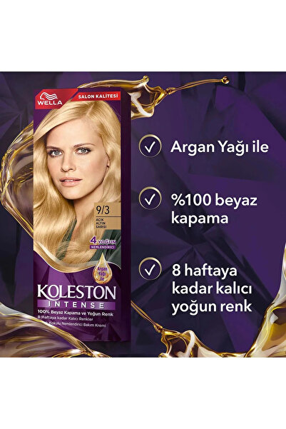Genel Markalar LitaeTrend Koleston Intense Saç Boyası 9/3 Açık Altın Sarısı - Salon Kalitesi