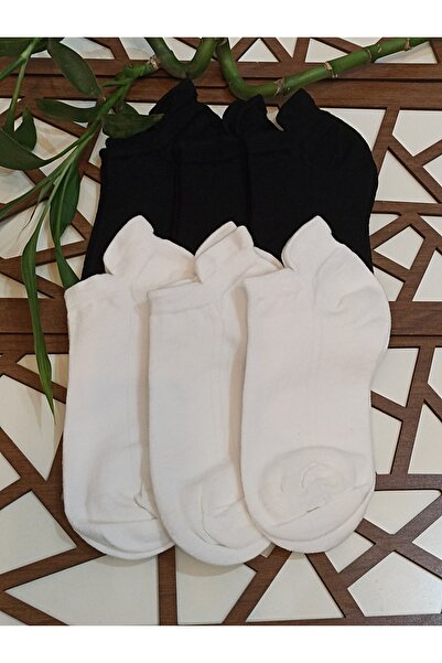 Rocks For جوارب نسائية فاخرة بدون خياطة منقوشة من الخيزران مكونة من 6 قطع