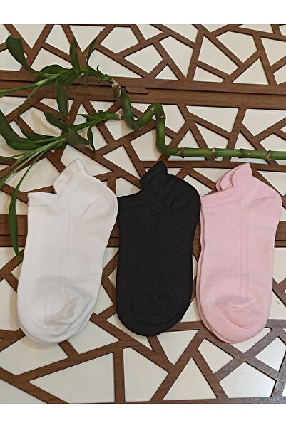 Rocks For جوارب نسائية فاخرة بدون خياطة منقوشة من الخيزران مكونة من 3 قطع