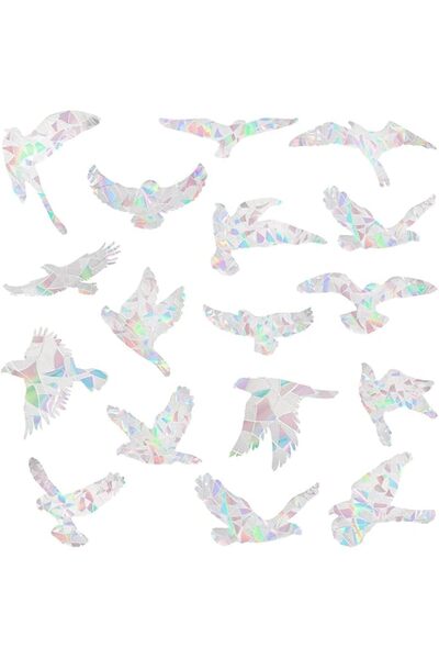 Generic Tazweeq 20Pcs Birds Static Window Decals for Bird Strikes, Anti-Colli...