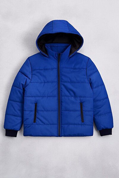 YONEZ MODA Erkek Çift Cepli Kapşonlu Astarlı Mont Ceket