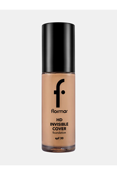 Flormar Invisible Cover HD Foundation with SPF 30, 100 Medium Beige