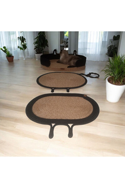AZR HOME DESİGN Jute Rope Straw Cat Basket Cat Bed Cat Scratching Mat Food Bowl Mat