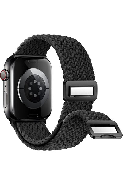 HYX حزام مضفر من النايلون بإبزيم مغناطيسي لساعة Apple Ultra 1/2 مقاس 45 مم و4...