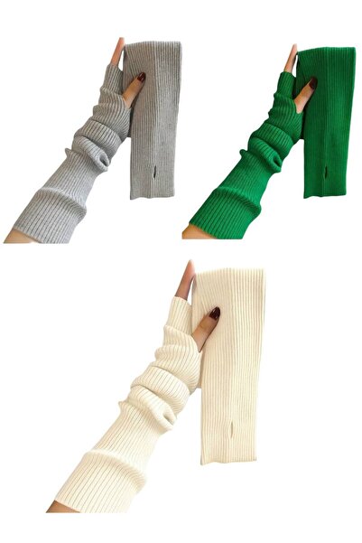 ALDAYER 3 Pieces of Ribbed Knitwear Sleeves