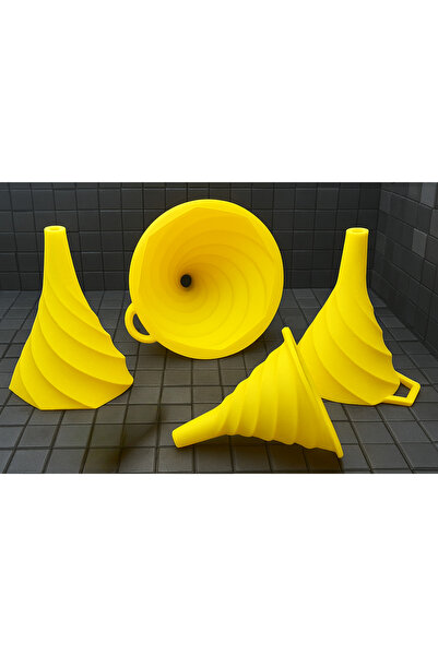 Tactyla Yellow Colored Patterned Funnel