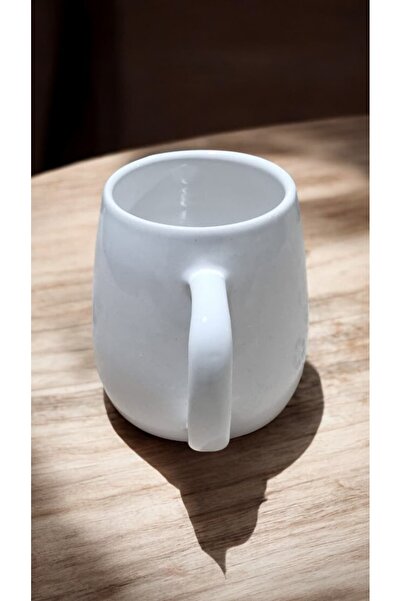 seda seramik Plain White Mug Suitable for Dough Flower Design Mug Cup 400 ml