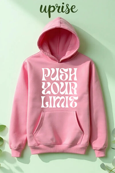 Vordevia Φούτερ Push Your Limit με τύπωμα από βαμβάκι με oversized κλωστές