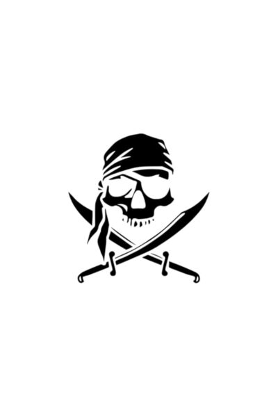 Generic Silhouette Stylish Pirate Skull Stickers Adhesive Vinyl Decal Sticker...