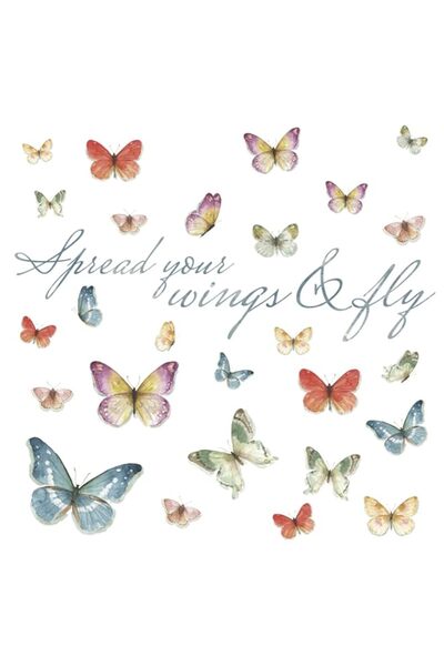 Generic Roommates Rmk3263Scs Lisa Audit Butterfly Quote Peel And Stick Wall D...