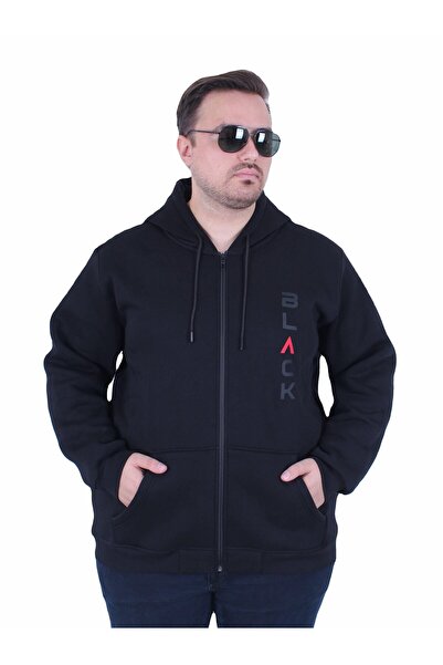 MocGrande Hanorac cu glugă și fermoar 3ip Sweat Black 25716 BLACK