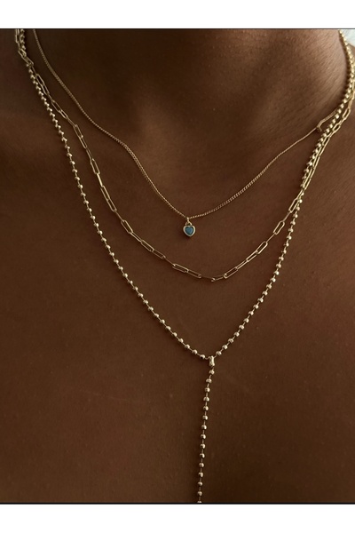 Vi store Çelik Marka Çoklu Kolye Seti