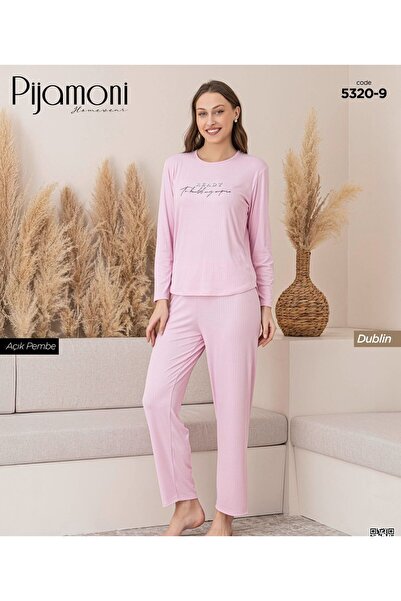 Pijamoni UZUN KOLLU KADIN PİJAMA TAKIMI