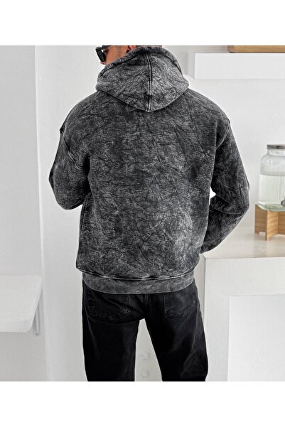 bergibo Hooded Zip-Up Cardigan - Oversize Cardigan in Washed Combed Cotton with Shardon Finish