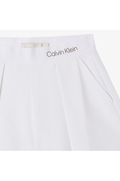 Calvin Klein Knits Punto Çocuk Beyaz Şort Etek