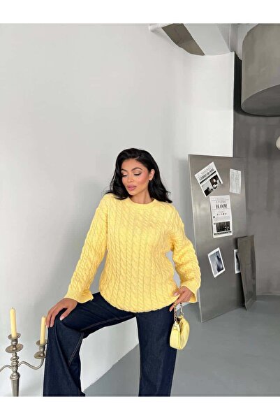 Pulli Collection Kalın Örgü Oversize Triko Kazak