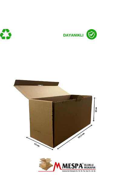Markasız ucuz 34,5 x 11 x 21 KSK E dalga 50 li taşıma ve saklama kutusu