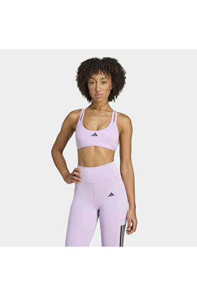 adidas Aeroimpact Luxe Training Light Support Kadın Mor Antrenman Bra