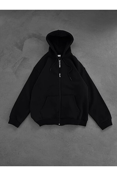 bergibo CARDIGAN CU GLUGĂ OVERSIZE CU FERMĂ - CARDIGAN CU 3 fire 100% bumbac ...