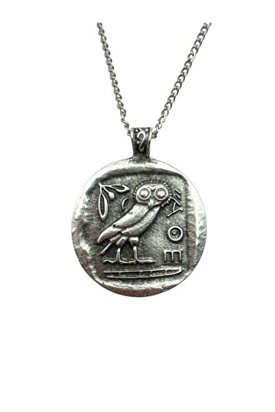 Herşey Nota Greek Mythology Owl Figured Unisex Necklace – Symbol of Wisdom, Protection, and Spiritual Power