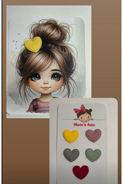 Momsada 6-Piece Colorful Heart Snap Baby Clips Hairless Baby Hairpin Newborn ...