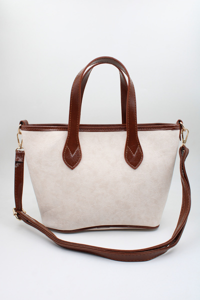 LASSO Жіноча кремова сумка з підкладкою, шкіра, застібка-блискавка, ручна та ...